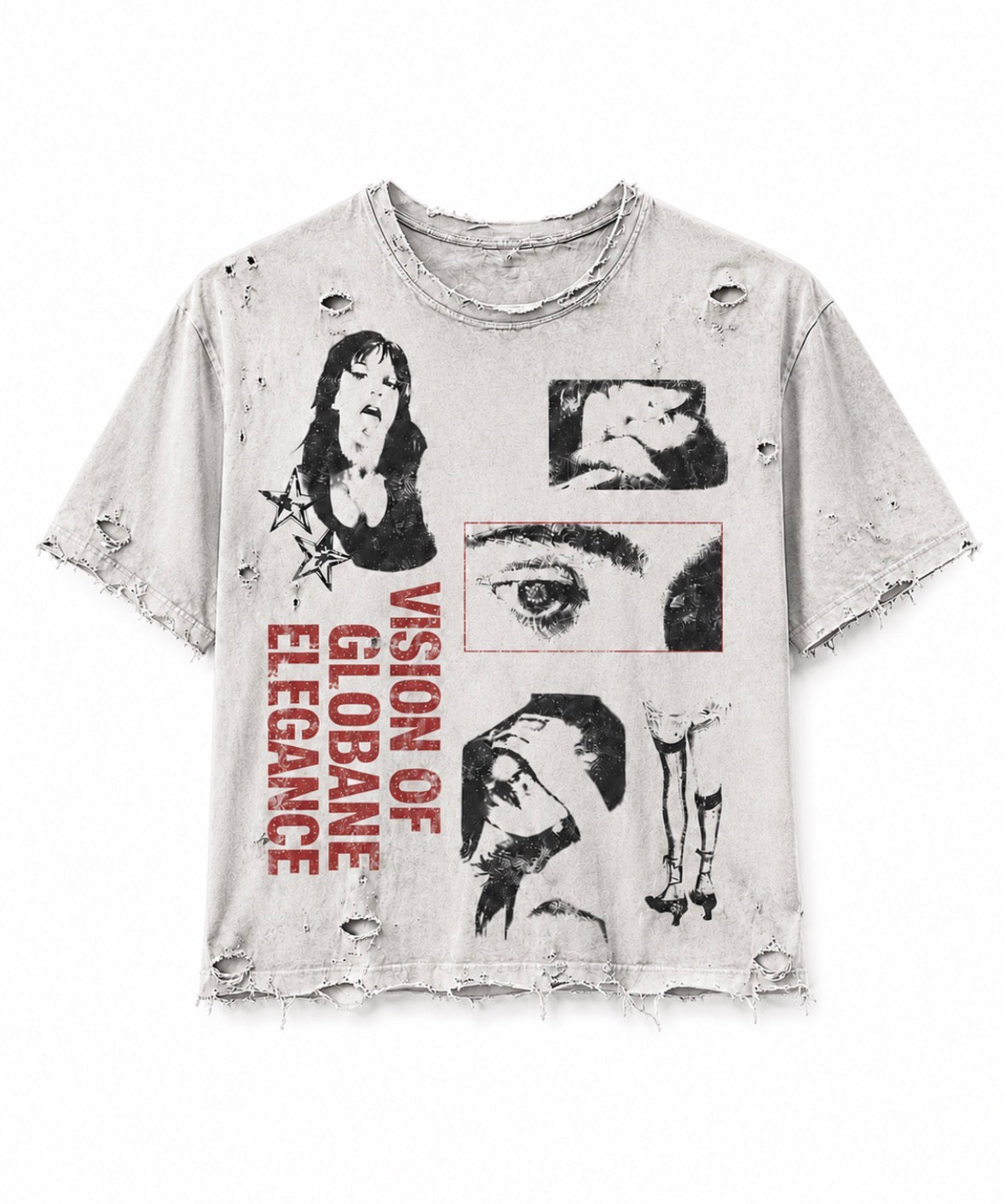 Global Culture distressed tee (pre order)